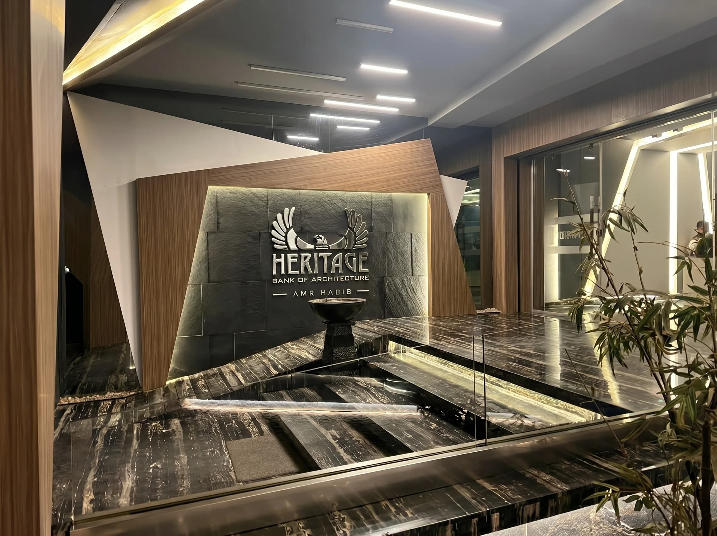 Heritage Layan branded arrival wall